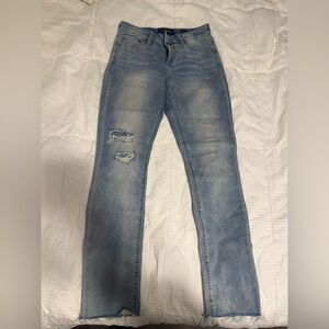 Lucky Brand Lolita Skinny Women's Distressed Jeans Size 2/26 Light Blue Denim